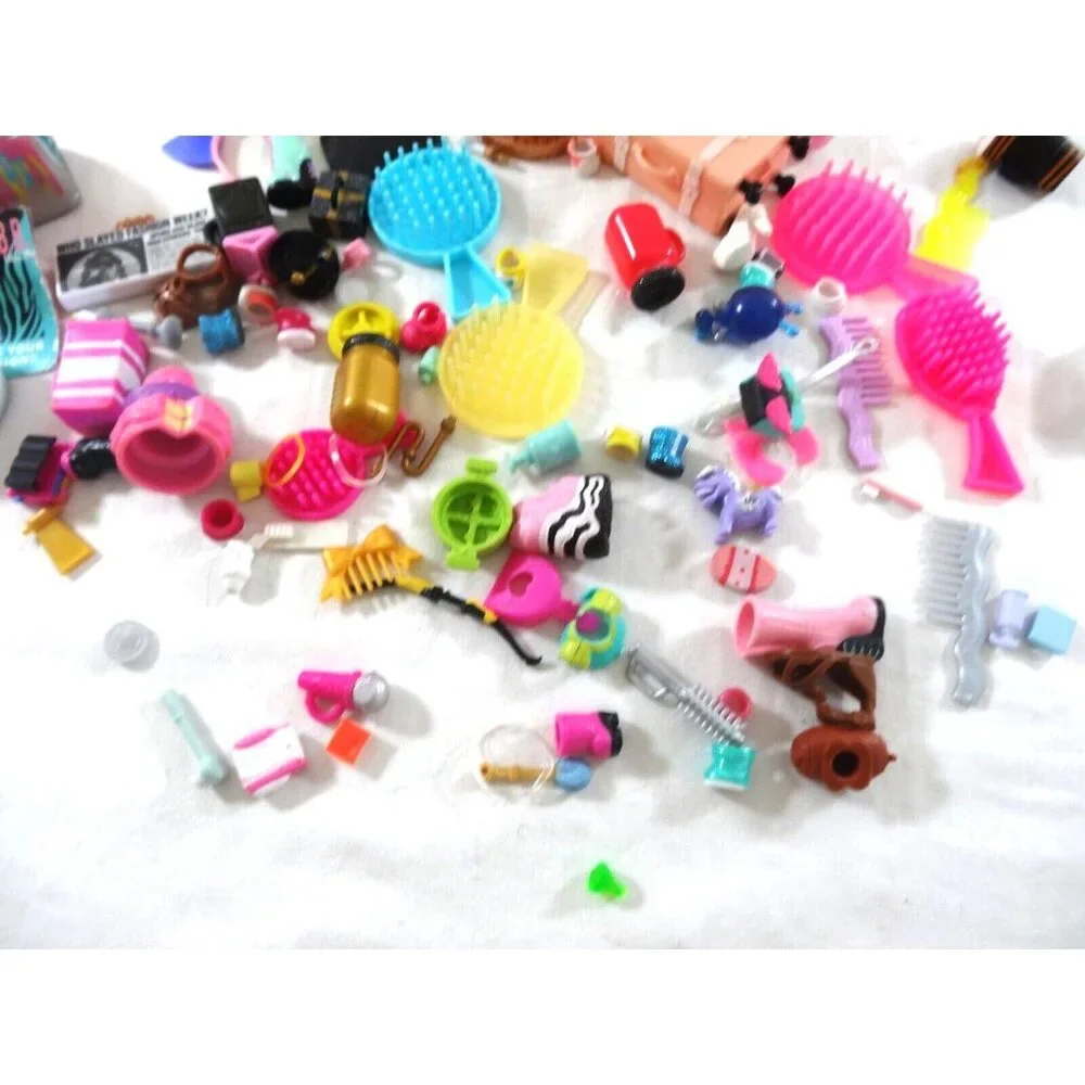 LOL Surprise Dolls Lot of Accessories Shoes Brush Comb Cups Suitcase Hair access